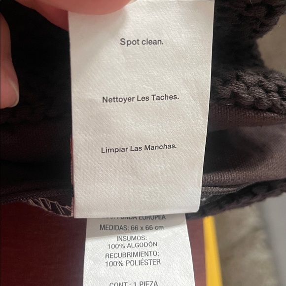 Knit brown Pillow shams set 26x26 - Picture 7 of 8